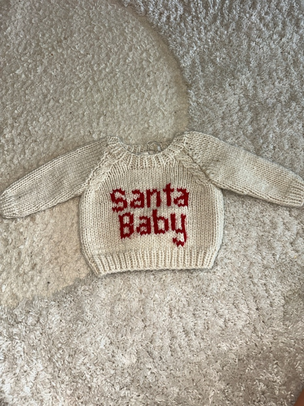 Baby Cream 'Santa Baby' Knit Sweater